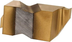 Hertel - 3047IG K Grade HC335, 1.19mm Cutting Width Carbide Grooving Insert - 1.9mm Max Depth of Cut, Right Hand, TiN Finish - USA Tool & Supply