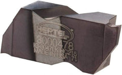 Hertel - 3047IG K Grade HC215, 1.19mm Cutting Width Carbide Grooving Insert - 1.9mm Max Depth of Cut, Left Hand, TiAlN Finish - USA Tool & Supply
