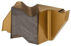 Hertel - 2062IG K Grade HC120, 1.57mm Cutting Width Carbide Grooving Insert - 2.79mm Max Depth of Cut, Right Hand, TiN Finish - USA Tool & Supply
