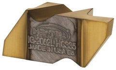 Hertel - 2062IG Grade HC335, 1.57mm Cutting Width Carbide Grooving Insert - 2.79mm Max Depth of Cut, Left Hand, TiN Finish - USA Tool & Supply