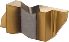 Hertel - 3078IG Grade HC120, 1.57mm Cutting Width Carbide Grooving Insert - 3.05mm Max Depth of Cut, Right Hand, TiN Finish - USA Tool & Supply