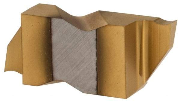 Hertel - 3072IG K Grade HC120, 1.83mm Cutting Width Carbide Grooving Insert - 3.05mm Max Depth of Cut, Right Hand, TiN Finish - USA Tool & Supply