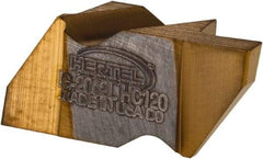 Hertel - 2062IG Grade HC120, 1.57mm Cutting Width Carbide Grooving Insert - 2.79mm Max Depth of Cut, Left Hand, TiN Finish - USA Tool & Supply