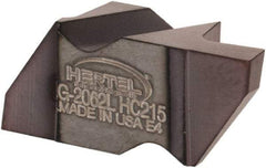 Hertel - 2062IG Grade HC215, 1.57mm Cutting Width Carbide Grooving Insert - 2.79mm Max Depth of Cut, Left Hand, TiAlN Finish - USA Tool & Supply