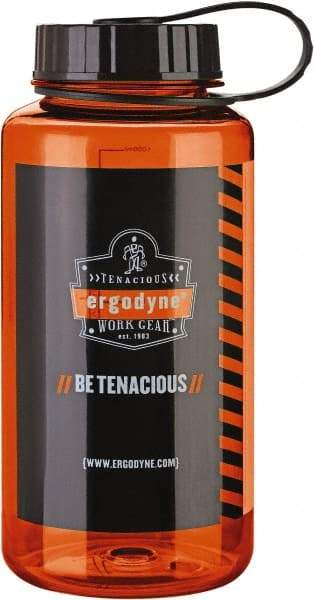 Ergodyne - 0.25 Gal Water Bottle Pouch - Plastic, Orange - USA Tool & Supply