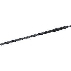 Walter-Titex - 34mm, 4MT 118° Point High Speed Steel Taper Shank Drill Bit - Oxide Finish, 340mm Flute Length, 530mm OAL, Spiral Flute, Series A4611 - USA Tool & Supply