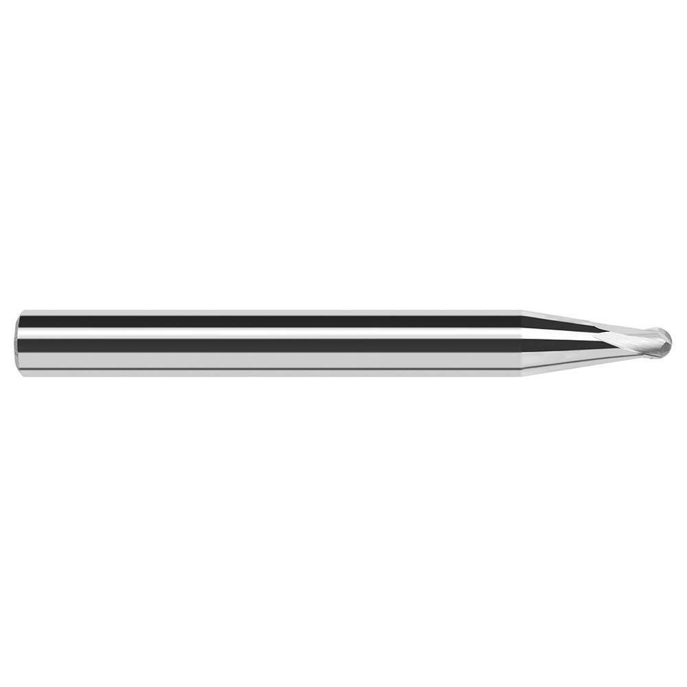 Harvey Tool - Ball End Mills; Mill Diameter (Inch): 3/16 ; Mill Diameter (Decimal Inch): 0.1875 ; Number of Flutes: 2 ; Length of Cut (Decimal Inch): 0.1500 ; Material: Solid Carbide ; Overall Length (Inch): 2-1/2 - Exact Industrial Supply