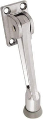 National Mfg. - 5" Projection Kickdown Door Stop - Screw Mount, Satin Chrome Finish - USA Tool & Supply