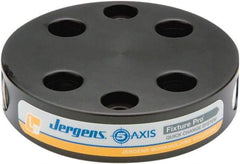 Jergens - Round Aluminum CNC Clamping Pallet - 130mm Diam x 30mm Thick - USA Tool & Supply