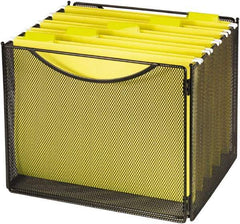 Safco - Black File Boxes-Storage - Steel, Mesh - USA Tool & Supply