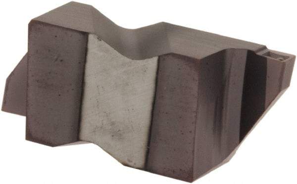 Tool-Flo - 3156FLG Grade AC50, 5/32" Cutting Width Carbide Grooving Insert - 0.18" Max Depth of Cut, Right Hand, .005 to .010" Corner Radius, AlTiN Finish - USA Tool & Supply