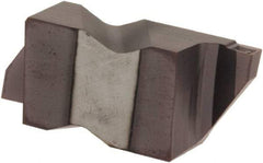 Tool-Flo - 3097FLG CB Grade AC50, 0.097" Cutting Width Carbide Grooving Insert - 0.18" Max Depth of Cut, Right Hand, 0.005 to 0.01" Corner Radius, AlTiN Finish - USA Tool & Supply