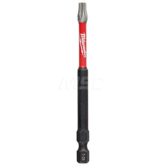 Power Screwdriver Bit: T25 Torx, 1/4″ Hex Drive 3-1/2″ OAL, Alloy Steel