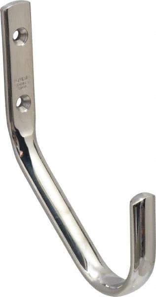 Sugatsune - 5/8" Wide x 4-1/2" High x 15/64" Thick, Wall Hook - 3-5/32" Projection, Polished - USA Tool & Supply