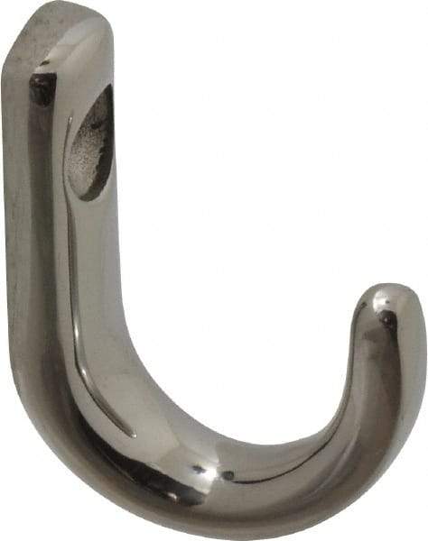 Sugatsune - 23/64" Wide x 1-1/8" High x 5/32" Thick, Wall Hook - 7/8" Projection, Polished - USA Tool & Supply