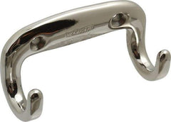 Sugatsune - 3-1/2" Wide x 1-3/8" High x 13/64" Thick, Dbl. Wall Hook - 1" Projection, Polished - USA Tool & Supply