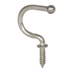 Sugatsune - 25/32" High x 7/64" Thick, Coat & Hat Hooks - 7/8" Projection, Polished - USA Tool & Supply