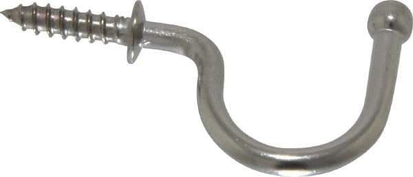 Sugatsune - 1-3/8" High x 11/64" Thick, Coat & Hat Hooks - 1-17/32" Projection, Polished - USA Tool & Supply