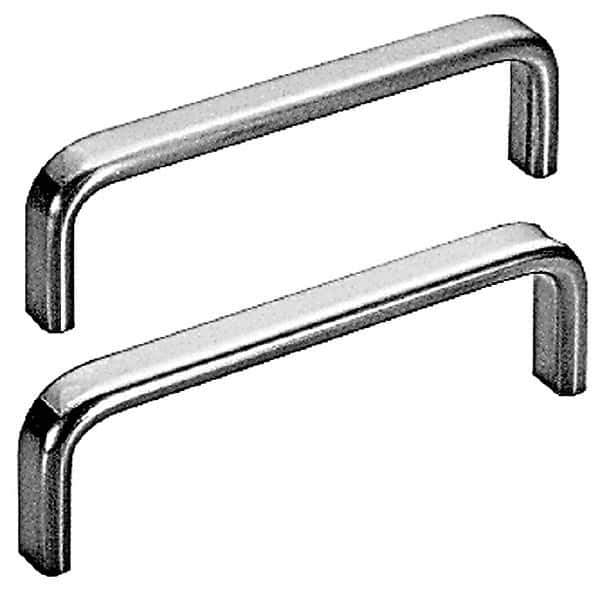 Sugatsune - 9/16" Handle Diam, Polished Stainless Steel Drawer Pull - 1-9/16" Projection, 5-1/4" Center to Center, 5-1/4" Long - USA Tool & Supply