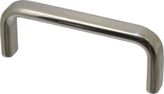 Sugatsune - 9/16" Handle Diam, Polished Stainless Steel Drawer Pull - 1-9/16" Projection, 4-1/4" Center to Center, 4-1/4" Long - USA Tool & Supply