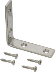 Sugatsune - 2-13/32" Long x 19/32" Wide, 18-8 Stainless Steel, Corner Brackets - USA Tool & Supply