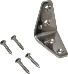 Sugatsune - 1-5/8" Long x 1" Wide, 18-8 Stainless Steel, Wide Corner Brackets - USA Tool & Supply