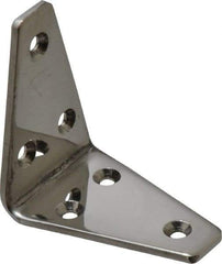 Sugatsune - 2-3/16" Long x 1-3/8" Wide, 18-8 Stainless Steel, Wide Corner Brackets - USA Tool & Supply