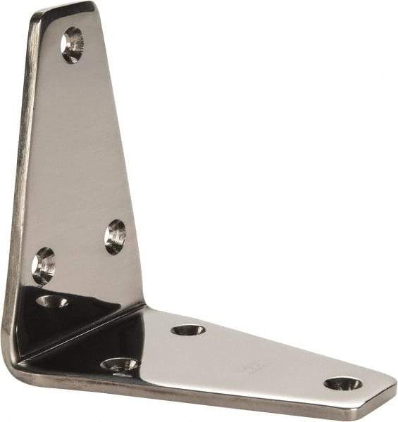 Sugatsune - 3-5/32" Long x 1-31/32" Wide, 18-8 Stainless Steel, Wide Corner Brackets - USA Tool & Supply
