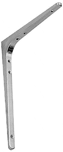 Sugatsune - 78 Lb Capacity, Satin Stainless Steel Coated, Shelf Bracket - 9-7/16" Long, 11-7/8" Wide - USA Tool & Supply