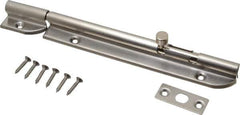 Sugatsune - 7-3/8" Long, 1-1/16" Wide Stainless Steel Barrel Bolts - Nickel Plated - USA Tool & Supply