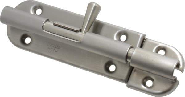 Sugatsune - 4-3/8" Long, 1" Wide Stainless Steel Barrel Bolts - Nickel Plated - USA Tool & Supply