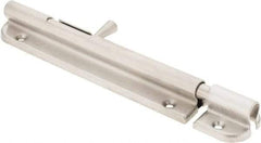 Sugatsune - 6-1/16" Long, 1" Wide Stainless Steel Barrel Bolts - Nickel Plated - USA Tool & Supply