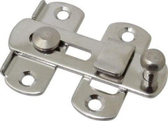 Sugatsune - 2-3/4" Long x 2" Wide, Slide Bar Latch - Stainless Steel, with Polished Finish - USA Tool & Supply