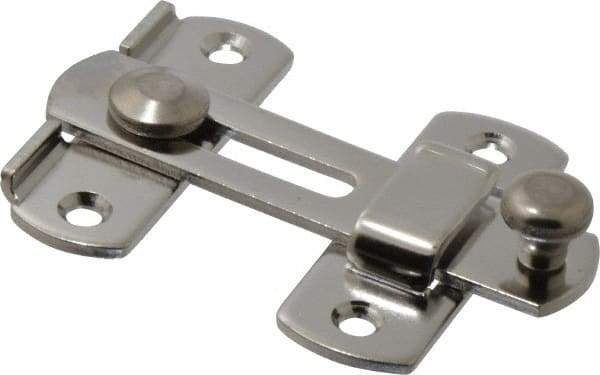 Sugatsune - 2-3/4" Long x 3-15/16" Wide x 3/8" High, Bar Latch - Stainless Steel, with Stainless Finish - USA Tool & Supply
