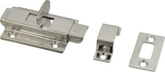Sugatsune - 2" Long, Stainless Steel Slide Bolt - Satin - USA Tool & Supply