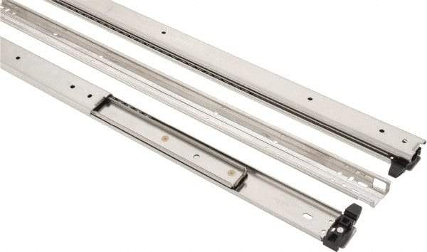 Sugatsune - 26" Slide Length, 27.08" Travel Length, Stainless Steel Ball Bearing Slide SSR-3 - 3/4" Wide, 2-1/8" High, 95 Lb Capacity at Full Extension, Satin Finish - USA Tool & Supply