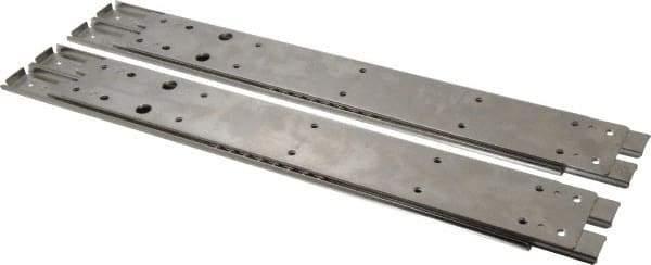 Sugatsune - 18" Slide Length, 13.72" Travel Length, Stainless Steel Ball Bearing Slide SSR-5 - 1/2" Wide, 2-3/4" High, 225 Lb Capacity at Full Extension, Satin Finish - USA Tool & Supply