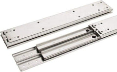 Sugatsune - 16" Slide Length, 16.56" Travel Length, Stainless Steel Ball Bearing Slide SSR-10 - 7/8" Wide, 2-3/4" High, 571 Lb Capacity at Full Extension, Satin Finish - USA Tool & Supply