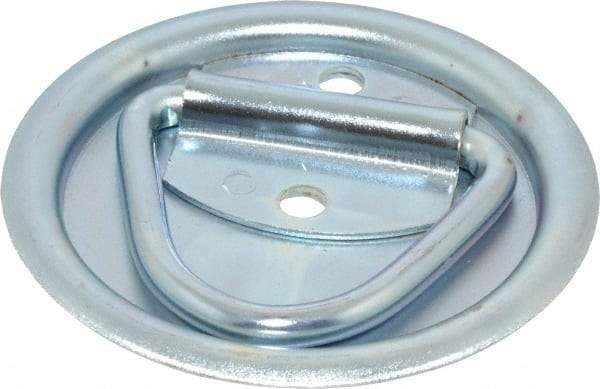 Made in USA - Zinc Finish Trap Door Ring - 3/8" High x 3-1/2" Wide - USA Tool & Supply