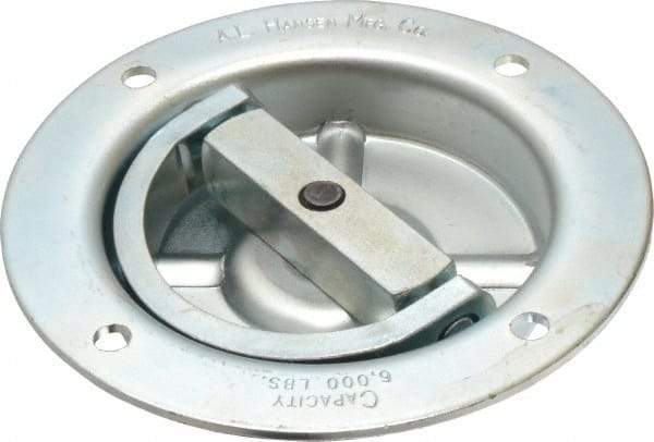 Made in USA - Zinc Finish Trap Door Ring - 1-1/8" High x 6-5/16" Wide - USA Tool & Supply