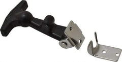 Value Collection - 2" Long x 1-27/32" Wide x 7/8" High, Hood Latch - Rubber & Steel, with Black Finish - USA Tool & Supply