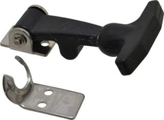 Value Collection - 4-1/32" Long x 2-13/32" Wide x 1-1/8" High, Hood Latch - Rubber & Steel, with Black Finish - USA Tool & Supply