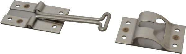 Made in USA - 5-1/2" Long Stainless Door Holder - 4" Stem Length - USA Tool & Supply