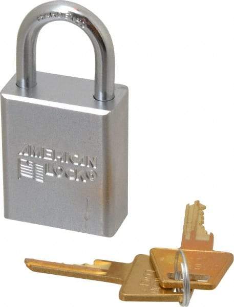 American Lock - 1" Shackle Clearance, Keyed Alike A5100 Padlock - 1/4" Shackle Diam, Steel - USA Tool & Supply