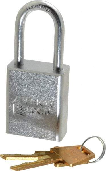 American Lock - 1-1/2" Shackle Clearance, Keyed Different A5101 Padlock - 1/4" Shackle Diam, Steel - USA Tool & Supply