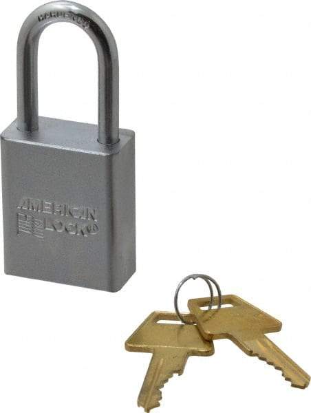 American Lock - 1-1/2" Shackle Clearance, Keyed Alike A5101 Padlock - 1/4" Shackle Diam, Steel - USA Tool & Supply