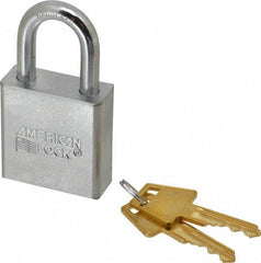 American Lock - 1-1/8" Shackle Clearance, Keyed Alike A5200 Padlock - 5/16" Shackle Diam, Steel - USA Tool & Supply