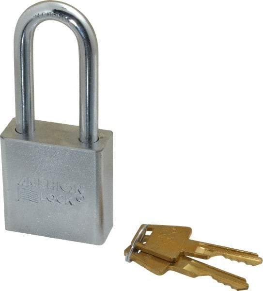 American Lock - 2" Shackle Clearance, Keyed Different A5201 Padlock - 5/16" Shackle Diam, Steel - USA Tool & Supply