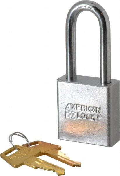 American Lock - 2" Shackle Clearance, Keyed Alike A5201 Padlock - 5/16" Shackle Diam, Steel - USA Tool & Supply