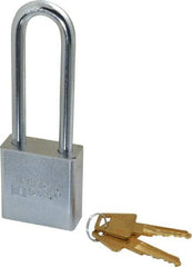 American Lock - 3" Shackle Clearance, Keyed Alike A5202 Padlock - 5/16" Shackle Diam, Steel - USA Tool & Supply